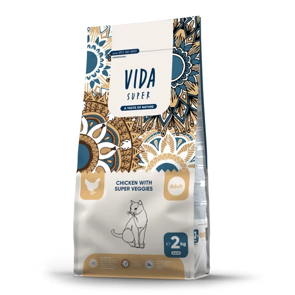 premium cat food with chicken and vegetables