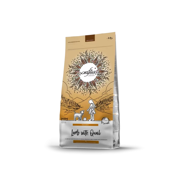 prirodna hrana za štenad srednjih i velikih pasmina s janjetinom i prepelicom