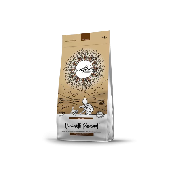 премиальный натуральный корм для щенков мелких и миниатюрных пород с уткой и фазаном